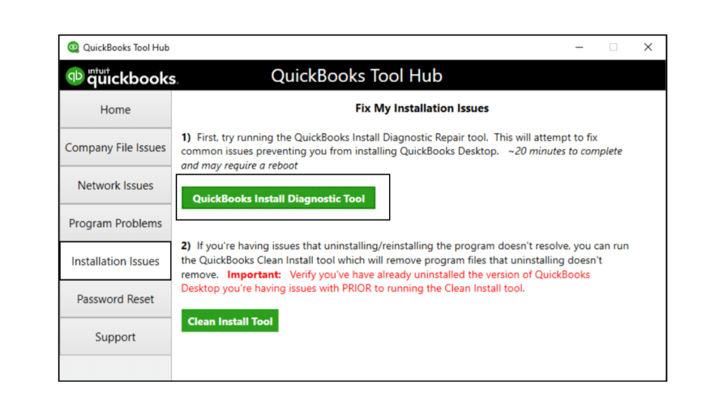 QuickBooks Install Diagnostic Tool - QB Tools Hub - Screenshot
