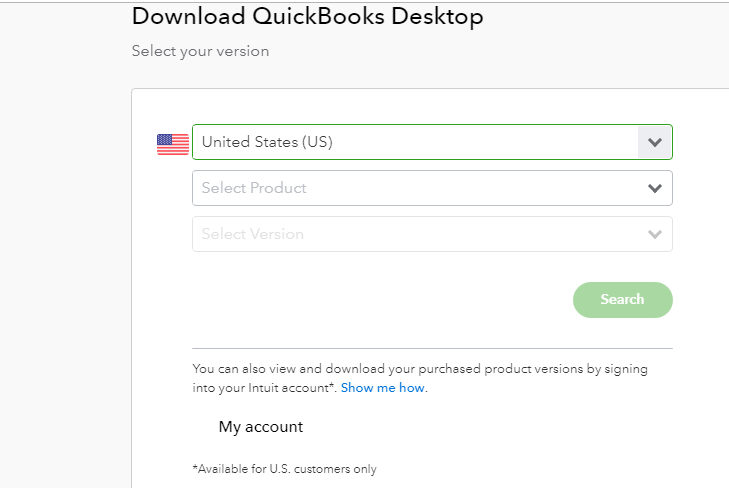 Download QuickBooks Desktop from Internet - Screenshot
