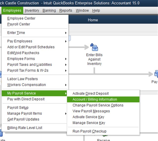 Payroll Account Info - quickbooks error 557