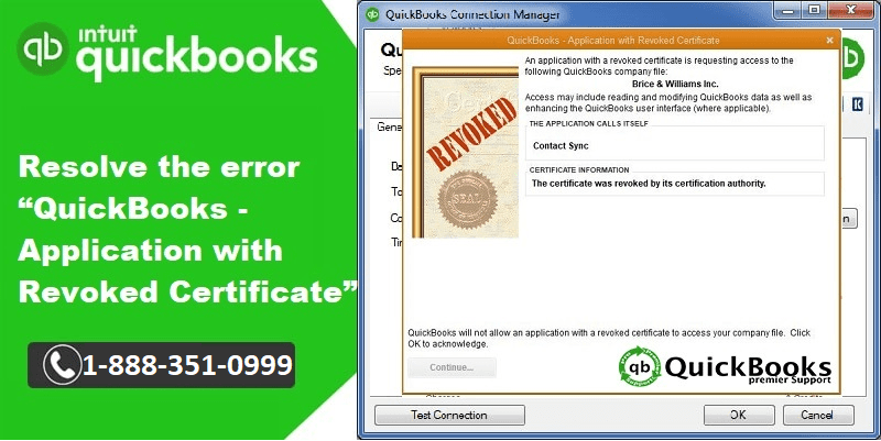 How to fix the error “QuickBooks - Application with Revoked Certificate”