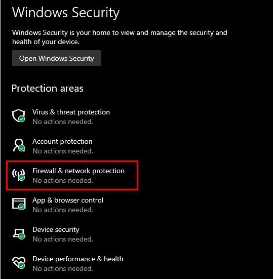 Windows Firewall - QuickBooks error code H505