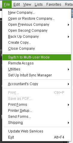 Multi-User Mode in QuickBooks 