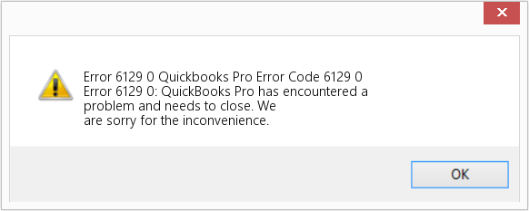 QuickBooks Error Code 6129 0