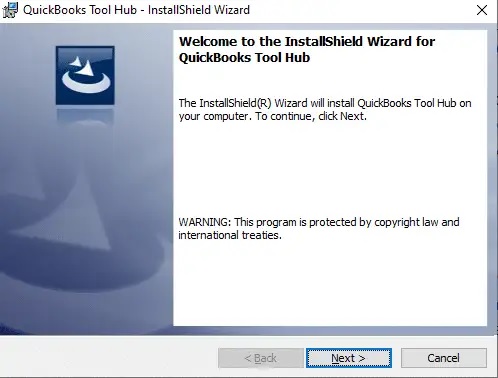 Installation of QuickBooks tool hub - Screenshot Image