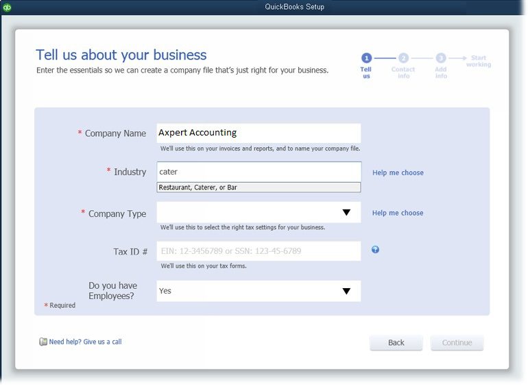 Create a New Comapny File in QuickBooks
