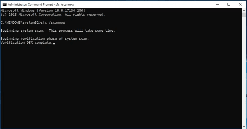System File Checker in cmd