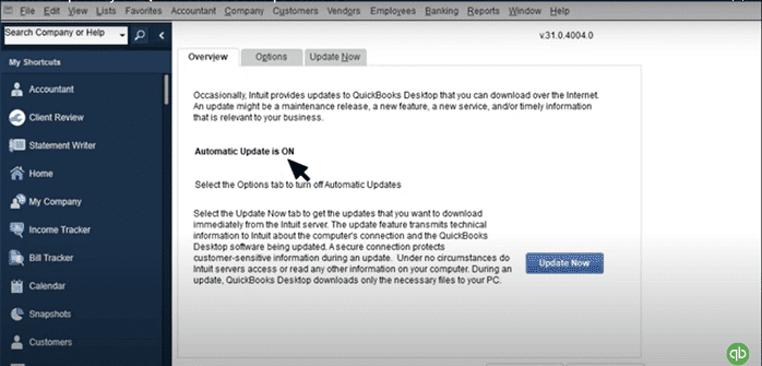 Update QuickBooks Desktop - quickbooks error 557
