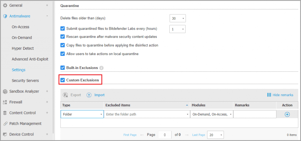 Add QuickBooks to Bitdefender exclusion