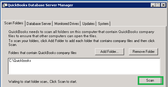 Company File Location - QuickBooks Database Server Manager