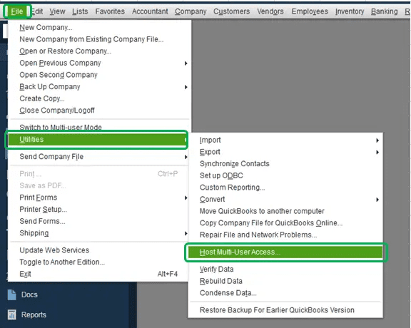 Host multi user access- QuickBooks error code 6000 832