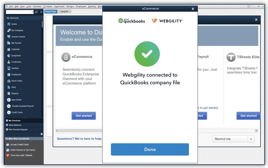 Add on e Commerce integration - New Features in QuickBooks Desktop 2022