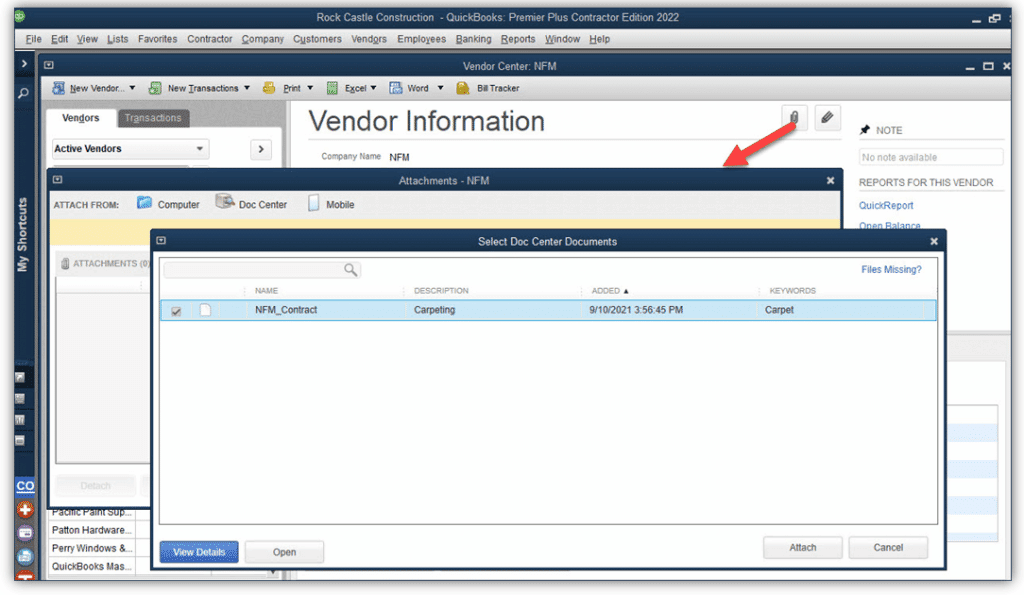 Attach documents via mobile device - QuickBooks Desktop 2022