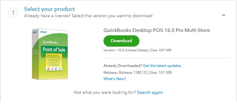 Download Point of Sale - QuickBooks error code 1330