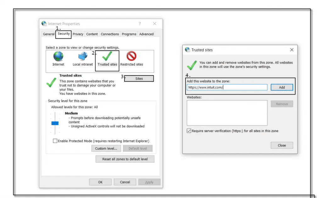 Check internet firewall and internet security settings