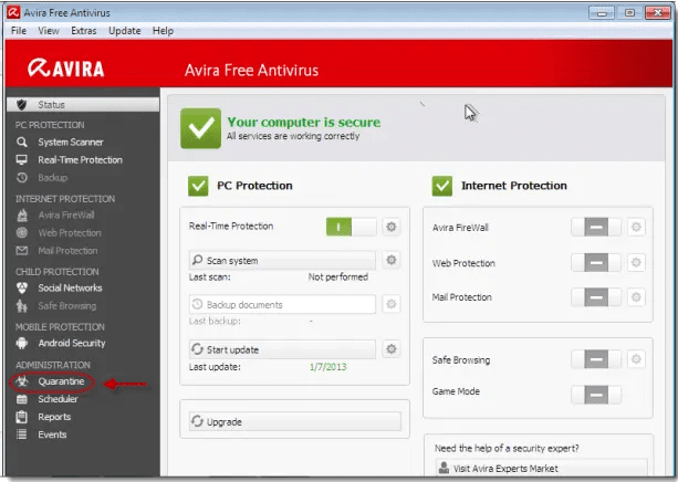 Restoring QuickBooks Files from Quarantine