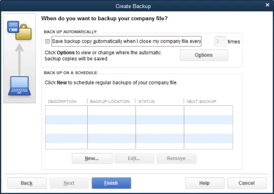 Set up Automatic backup in QuickBooks