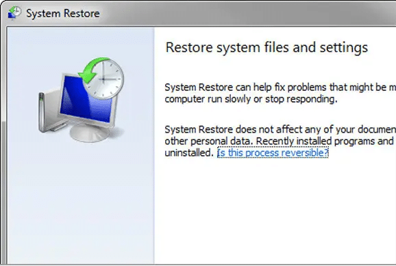 Restore your system file