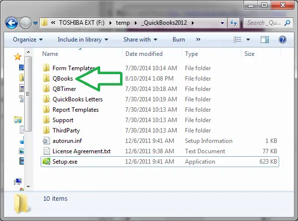 New folder for company file - QuickBooks error H505