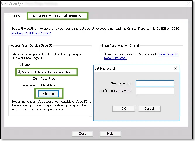 Data access crystal reports - QuickBooks conversion tool