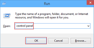 Control panel RUn command