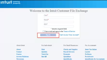 Intuit Customer File Exchange
